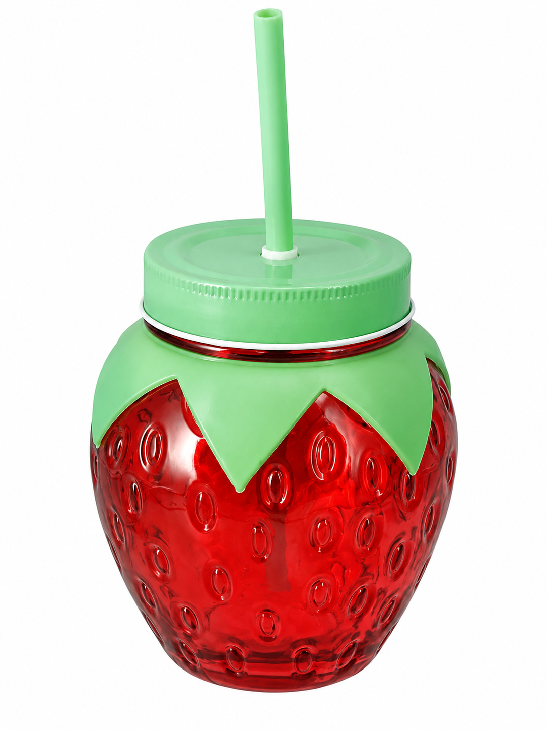 VASO CON PAJITA FRESA