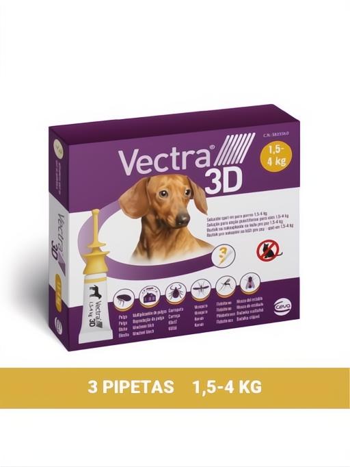 VECTRA 3D XS PERRO 1.5-4KG 3PIP
