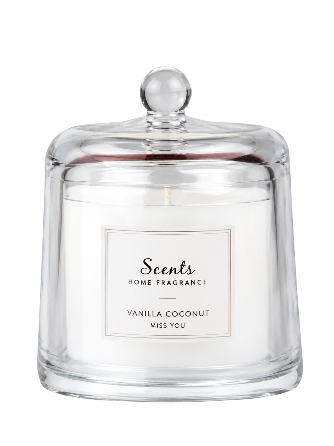 VELA PERFUMADA CON CAMPANA DE CRISTAL