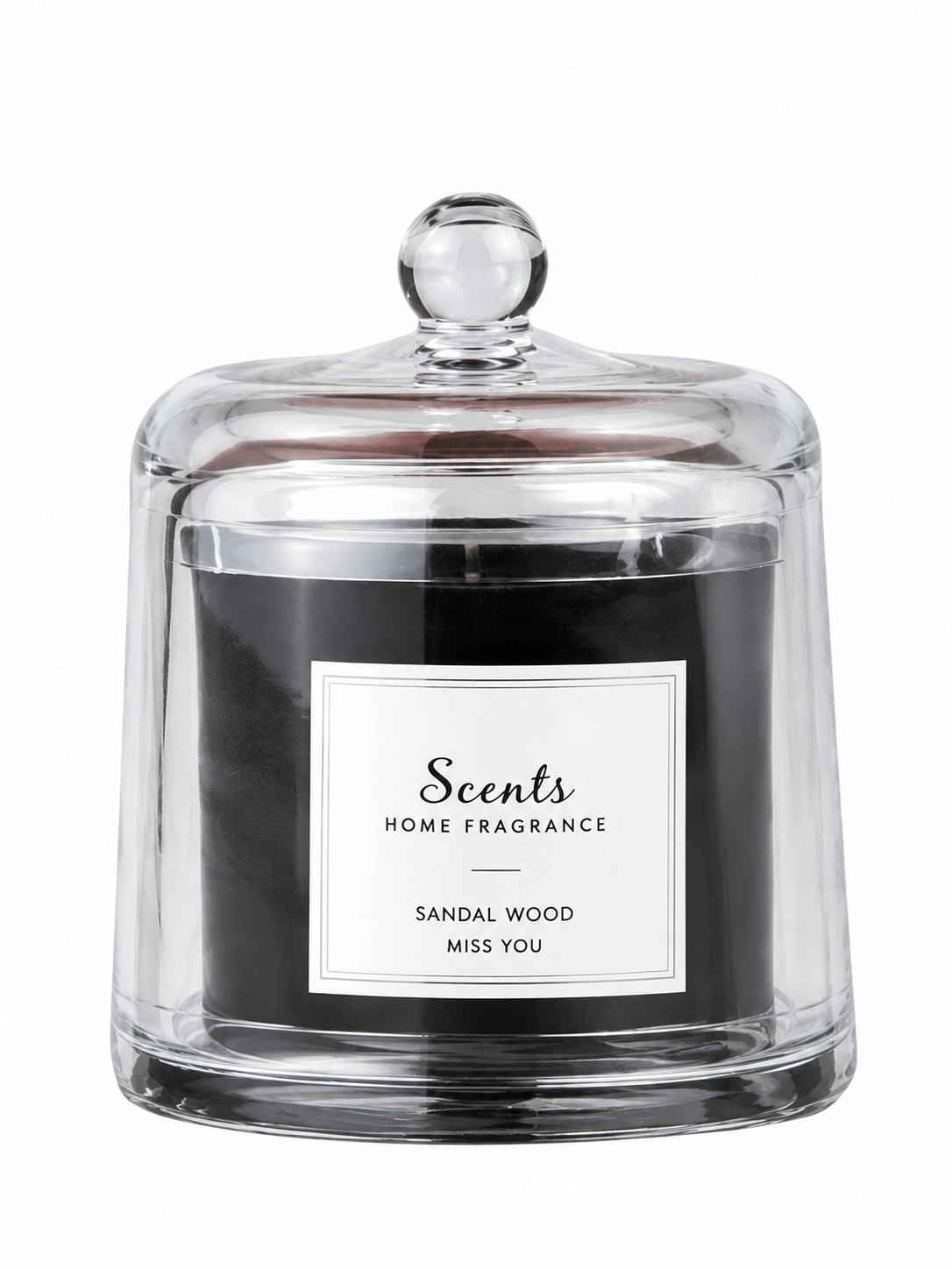 VELA PERFUMADA CON CAMPANA DE CRISTAL