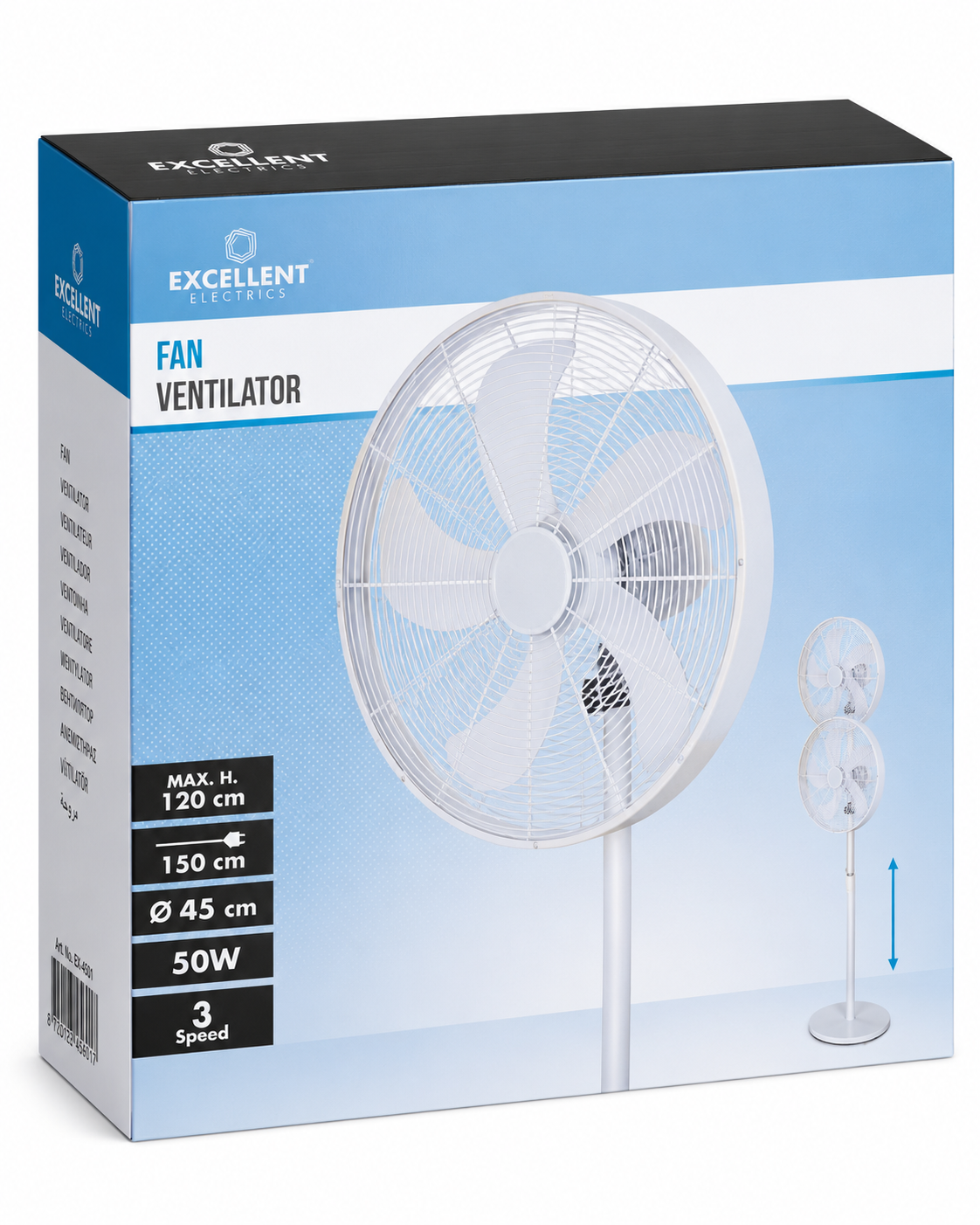 VENTILADOR VERTICAL 45CM BLANCO