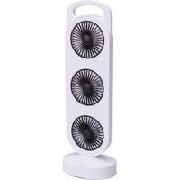 VENTILADOR DE MESA CON 3 VENTILADORES BLANCO