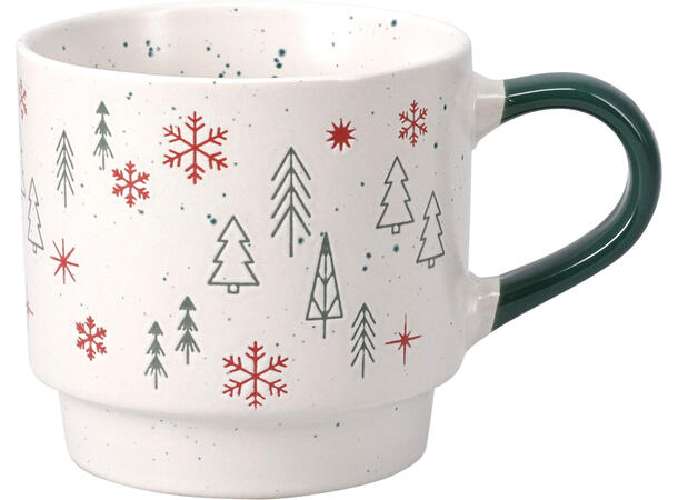 SET DE 2 TAZAS NAVIDEÑAS DE GRES