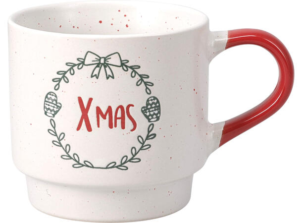 SET DE 2 TAZAS NAVIDEÑAS DE GRES