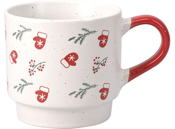 SET DE 2 TAZAS NAVIDEÑAS DE GRES