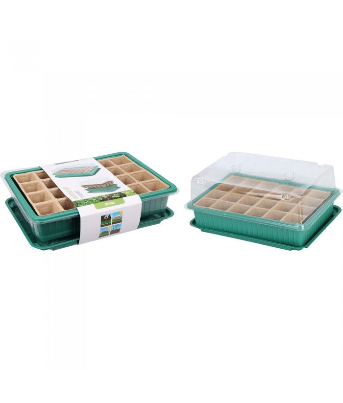 SET DE BANDEJA DE SEMBRADORA 5 PIEZAS 24 MACETAS