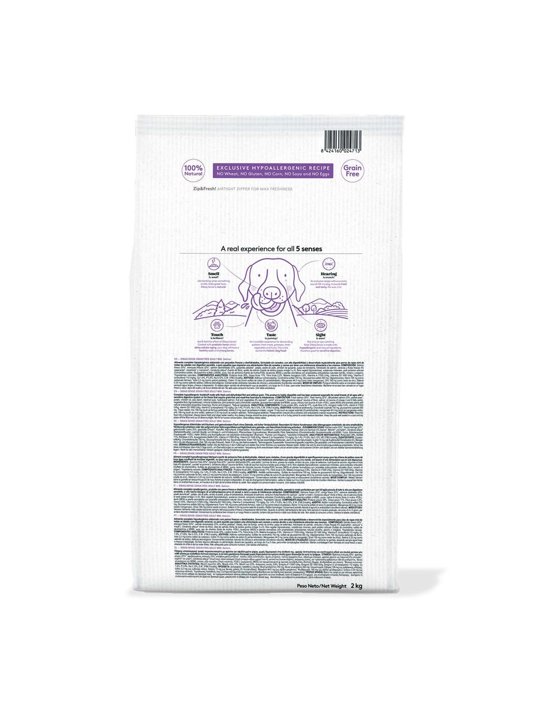 DIBAQ SENSE GRAIN FREE DOG SALMON MINI 2KG