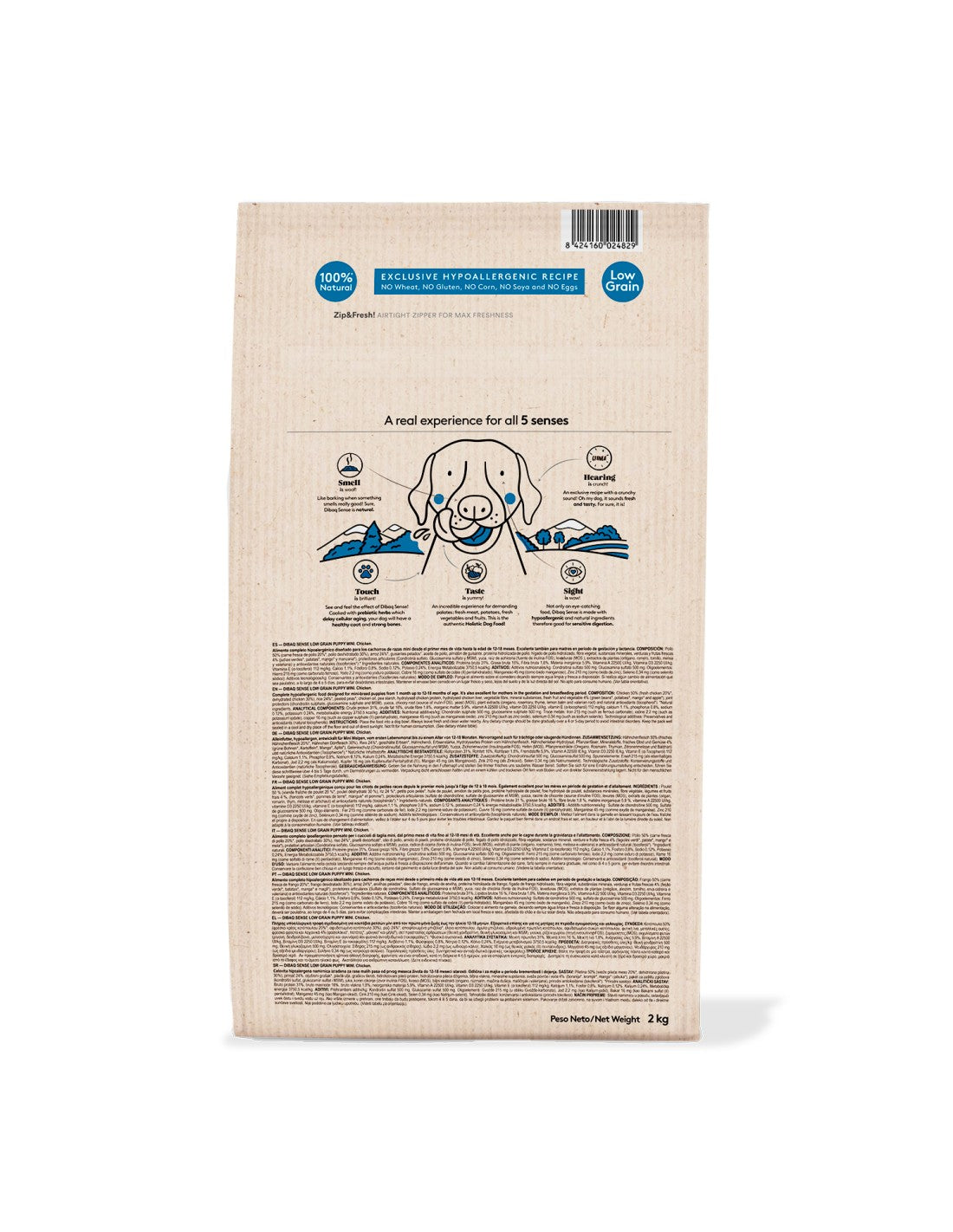 DIBAQ SENSE LOW GRAIN DOG PUPPY MINI 2KG