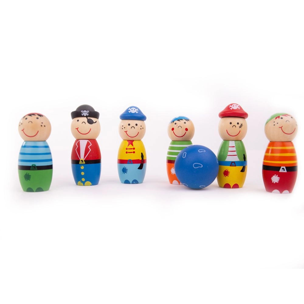 JUEGO SET 8 MADERA 24X4.5X16.5 BOLOS MULTICOLOR