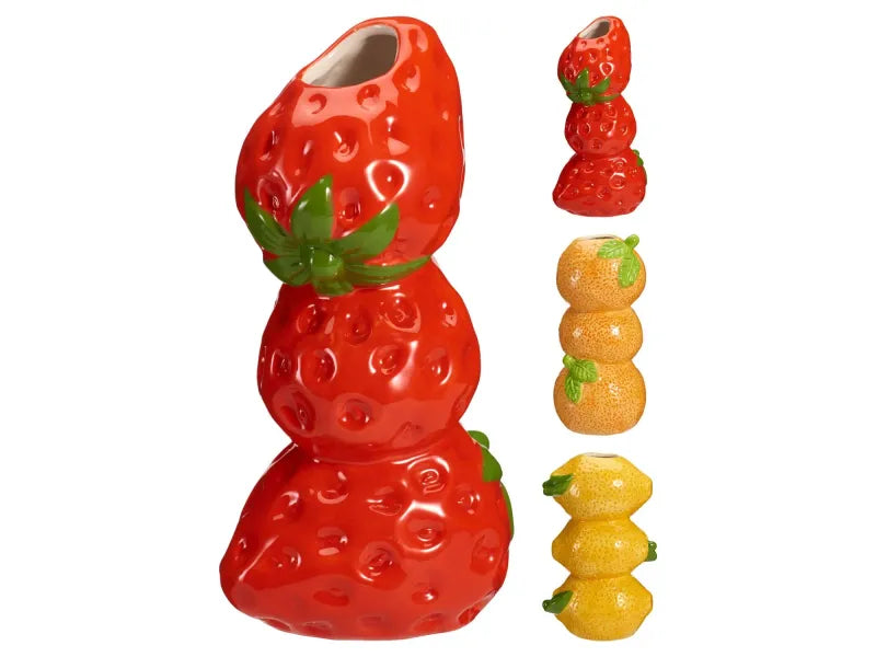 FORMA DE FRUTA DE JARRÓN 11X18CM 3ASS