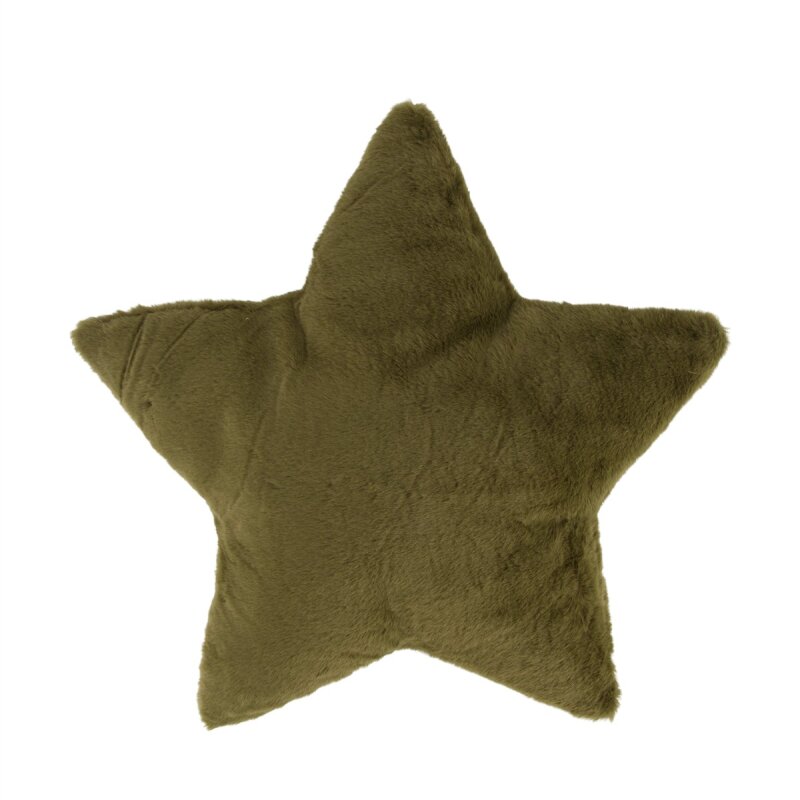 CUSHION STAR FURRY POLYESTER 45X45X8CM