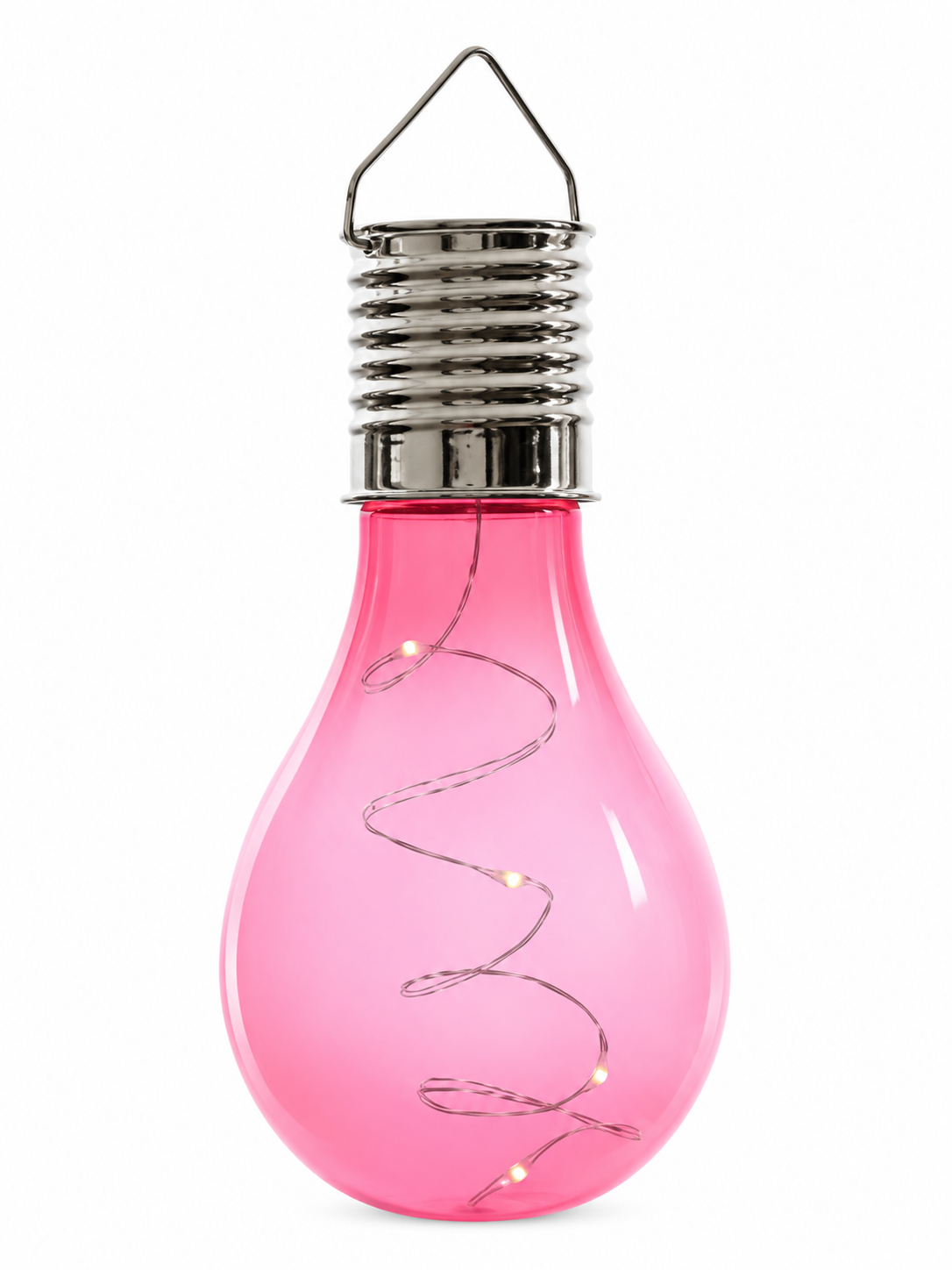 Luz Solar para Jardín de Plástico con Luz Fija – 4 Colores Surtidos