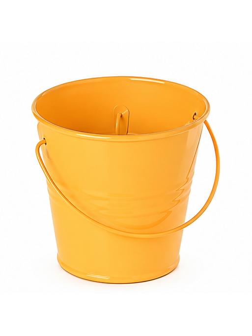 CITRONELLA CANDLE WAX IN METAL BUCKET IN IRON BUCKET