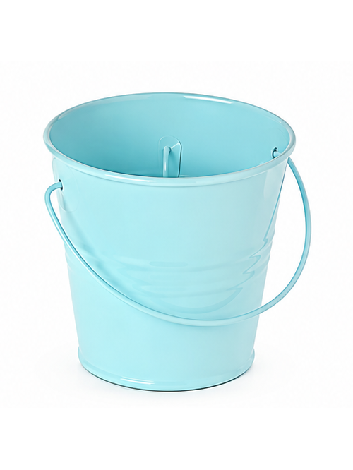 CITRONELLA CANDLE WAX IN METAL BUCKET IN IRON BUCKET